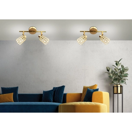 Stylowa lampa sufitowa ze złotymi reflektorami 92-70104 z serii YORK 2