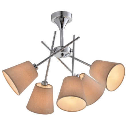 Chromowana lampa sufitowa z beżowymi abażurami 35-70630 z serii VOX