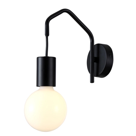 Minimalistyczna, czarna lampa ścienna w stylu loft 21-70999 z serii BASSO
