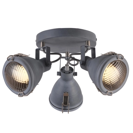 Industrialna, "betonowa" lampa z reflektorami 98-71132 z serii CRODO