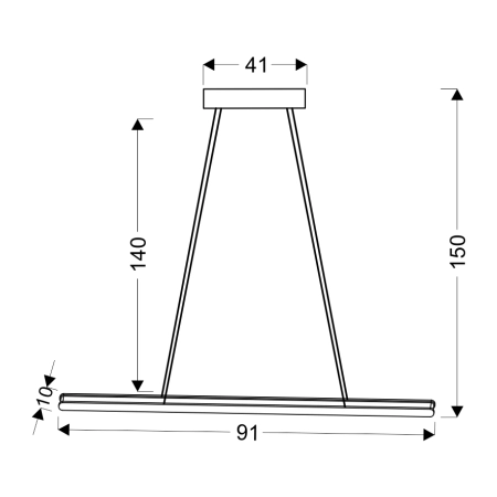 Ledowa lampa wisząca nad stół w jadalni A0010-311 z serii COCONUT - APETI - wymiary