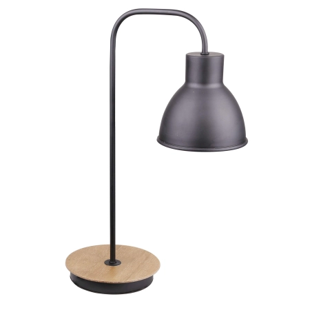 Czarno-drewniana lampka biurkowa 41-73488 z serii VARIO