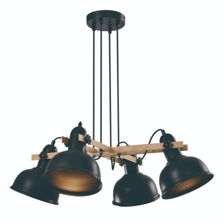 Lampa wisząca z drewnianymi, rustykalnymi ramionami 34-78155 z serii RENO