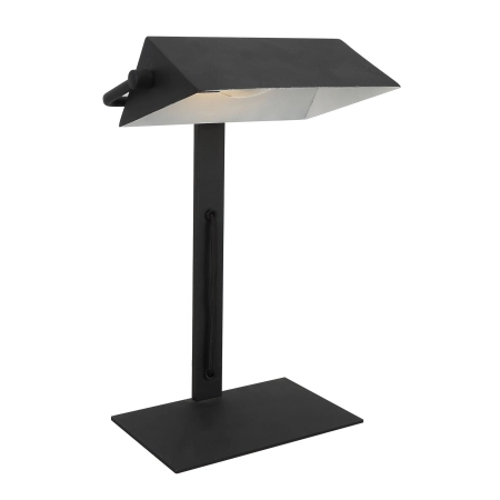Czarna, designerska lampka stołowa do biura 41-78339 z serii BANKIER