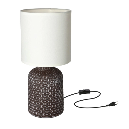 Stylowa lampka stołowa z białym abażurem 41-79862 z serii INER 3
