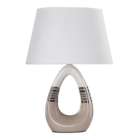 Ponadczasowa, abażurowa lampka stołowa do salonu 41-79954 z serii ROMANO