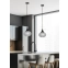 Lampa wisząca czarna z kloszem do kuchni LEDEA 50101275 z serii EXETER 2