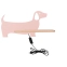 Różowa, pastelowa lamka ścienna LED z półeczką 21-01030 z serii DOG