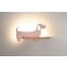 Różowa, pastelowa lamka ścienna LED z półeczką 21-01030 z serii DOG 2