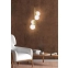 Złota, dekoracyjna lampa wisząca do salonu 34-01559 z serii CORDEL 2