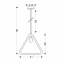 Nietuzinkowa lampa wisząca, kształt trójkąta 31-28716 z serii TRIUN 2