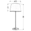 Wysoka, klasyczna lampka stołowa do salonu 41-00913 z serii IBIS - wymiary