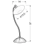 Modernistyczna lampka stołowa z mlecznym kloszem 41-06045 z serii ELISA - wymiary