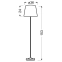 lampa podłogowa 51-19007 z serii SEGIN - wymiary