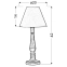 lampka stołowa / nocna 41-80724 z serii FOLCLORE - wymiary