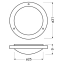 Okrągły, satynowy plafon łazienkowy ⌀31cm 13-84197 z serii AQUILA - wymiary