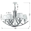 Rozłożysta, chromowana lampa wisząca 36-84579 z serii VALENCIA - wymiary