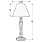 lampka stołowa / nocna 41-85095 z serii FOLCLORE - wymiary