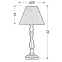 lampka stołowa / nocna 41-85101 z serii FOLCLORE - wymiary