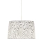 Abażurowa lampa wisząca w odcieniach bieli i srebra 31-94462 z serii TIGER