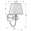 Abażurowa lampa ścienna do klasycznej sypialni 21-29508 z serii TESORO - wymiary