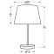 lampka stołowa / nocna 41-34090 z serii PABLO - wymiary