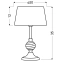 lampka stołowa / nocna 41-34618 z serii FERO - wymiary