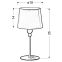 lampka stołowa / nocna 41-38968 z serii BEBE - wymiary