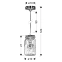 Fioletowa, ozdobna lampa wisząca do jadalni 31-42958 z serii JARS - wymiary