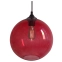 Lampa wisząca z czerwonym, okrągłym kloszem 31-21410-Z z serii EDISON