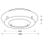 Srebrny, okrągły, ledowy plafon ⌀40cm 3000K 98-66176 z serii MERLE - wymiary