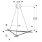 Geometryczna, ledowa lampa wisząca A0020-330 z serii ANDROS - APETI - wymiary