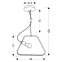 Ledowa, geometryczna lampa wisząca A0023-321 z serii IKARIA - APETI - wymiary