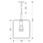 Minimalistyczna lampa wisząca do jadalni 31-73501 z serii FRAME - wymiary