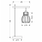 Industrialna lampka stołowa z drucianym kloszem 41-80059 z serii BERNITA - wymiary