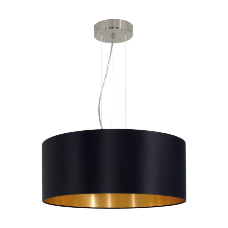 Stylowa, czarno-złota lampa wisząca do salonu ⌀53cm 31605 z serii MASERLO