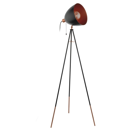 Industrialna lampa podłogowa trójnóg z reflektorem 49386 z serii CHESTER