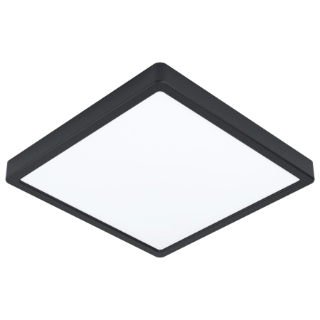 Kwadratowy, czarno plafon LED 28,5x28,5cm 3000K 99271 z serii FUEVA