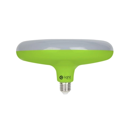 Żarówka płaska UFO z zielonym kablem w oplocie E27 15W EKO-LIGHT EKZA1573