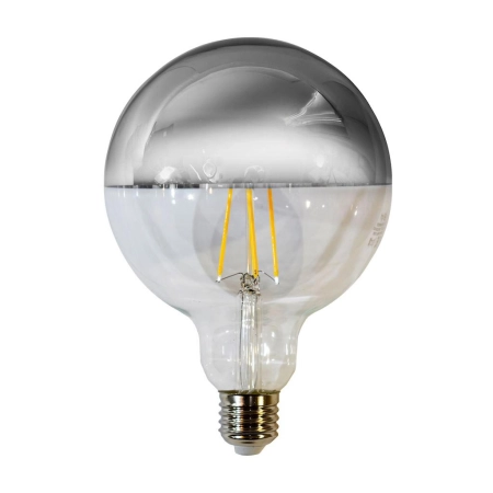 Żarówka edisonowska LED E27 srebrna filament 7,5W EKO-LIGHT EKZF1404
