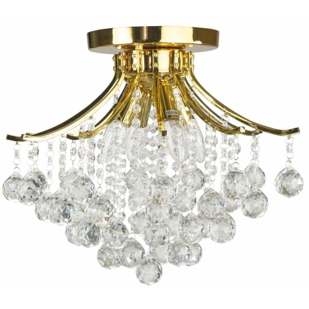 Elegancka złota lampa sufitowa z kryształami 5191/4 TR z serii WENECJA