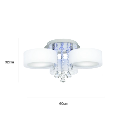 Piękna lampa sufitowa z funkcją sleep DRS8006/3 8C z serii ANTILA 2