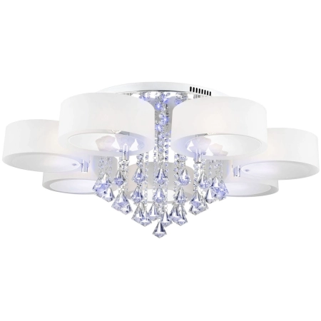 Lampa sufitowa z oświetlonymi kryształami DRS8006/7 8C z serii ANTILA