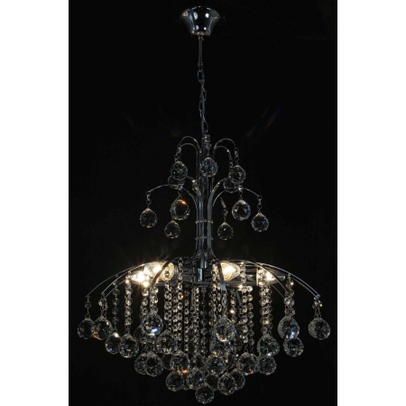 Lampa sufitowa w chromie, z kryształami 6247/6 8C z serii MONTE CARLO 2