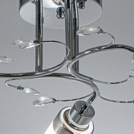 Lampa sufitowa z ozdobnymi kryształkami 8267/3 8C z serii GRACJA 5
