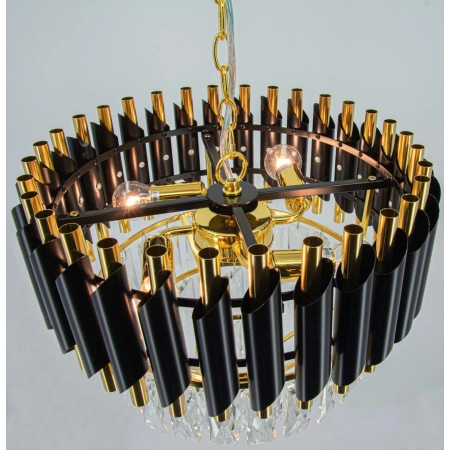 Lampa wisząca z kryształami, kolor złota 6260/4 TR BL z serii TOLEDO - 3