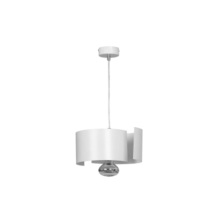 Nietuzinkowa, biała lampa wisząca do kuchni 306/1 z serii VIXON