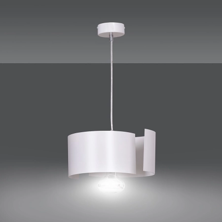 Nietuzinkowa, biała lampa wisząca do kuchni 306/1 z serii VIXON - 2