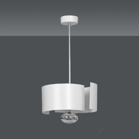 Nietuzinkowa, biała lampa wisząca do kuchni 306/1 z serii VIXON - 6