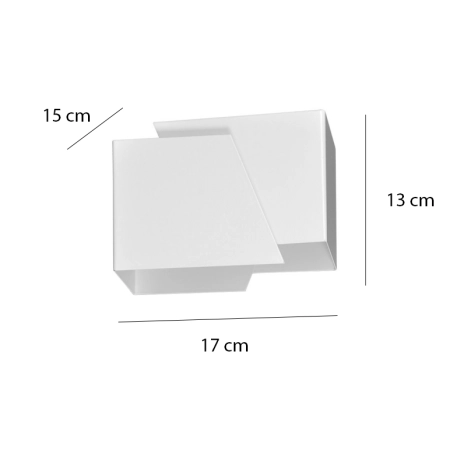 Biały kinkiet o nietuzinkowym kształcie do sypialni 940/1 serii FROST - 7